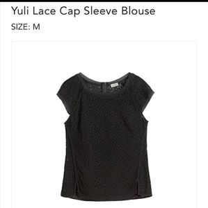 Pixley Yuli Lace Cap Sleeve Blouse, size Small